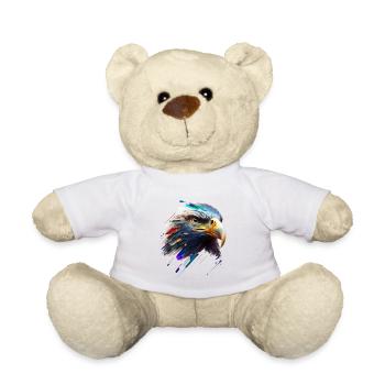 Ein Adlerblick: Ölgemälde in lebendigen Farben - Teddy - Weiß - Vorne