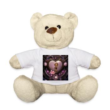 Wunderbares Steampunk-Herz mit Fee - Teddy - Weiß - Vorne