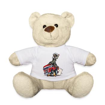 Feuerwehr Brandschutz Feuerwehrauto Lebensretter - Teddy - Weiß - Vorne