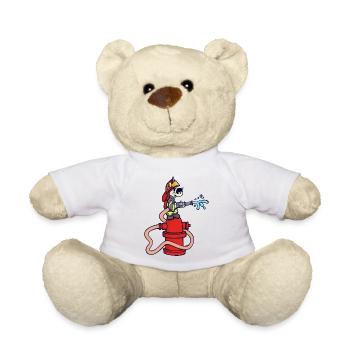 Firefighter Fire Hose Fire Brigade Fire - Teddy Bear - white - Front