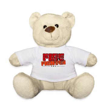 Brandschutz Feuerwehrmann Statement Feuerwehr - Teddy - Weiß - Vorne