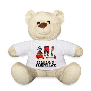 Feuerwehrschlauch Feuerlöscher Statement Feuerwehr - Teddy - Weiß - Vorne