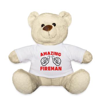 Berufsfeuerwehr Brandschutz Feuerwehr Statement - Teddy - Weiß - Vorne