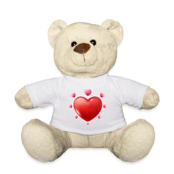 Liebe - Valentinstag - Herzen - Teddy - Weiß - Vorne