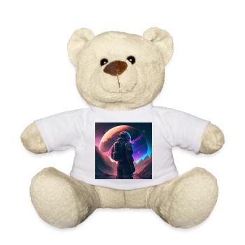 Galactic Explorer on Neon Horizon - Teddy Bear - white - Front