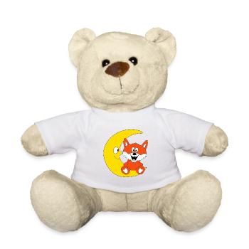 MOND - FUCHS - TIER - TIERISCH - KIND - BABY - Teddy - Weiß - Vorne
