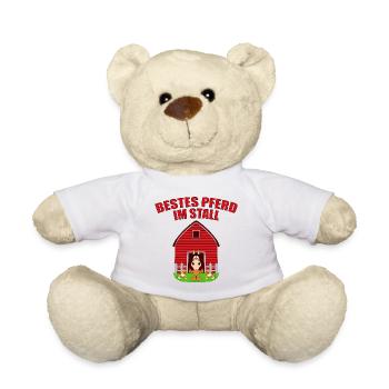 BESTES PFERD IM STALL - REITEN - PFERDE - TIER - Teddy - Weiß - Vorne