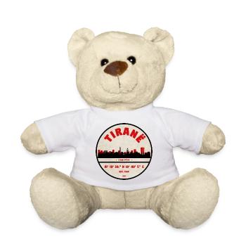 Tirana Skyline Vintage Stempel - Teddy - Weiß - Vorne