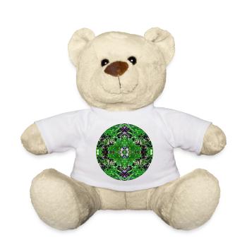 Nature Mandala Spring in Dennenlohe - Teddy Bear - white - Front