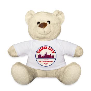 Taipei Azalea Skyline Badge - Teddy Bear - white - Front