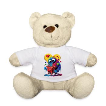 Monstre au cœur mignon - Nounours - blanc - Devant