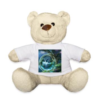 Cute dolphin in a bubble the hearts of the ocean - Teddy Bear - white - Front