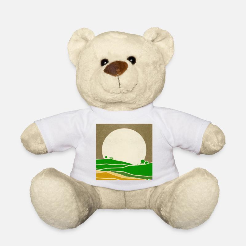 Retro Sunset - Teddy Bear - white