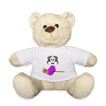 HEXE - HEXENBESEN - STINKTIER - TIER - KIND - BABY - Teddy - Weiß - Vorne