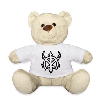 Symbol vikings avec corne, noir - Nounours - blanc - Devant