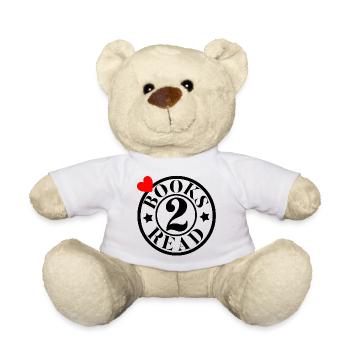 i love books LOVE BOOKS TO READ - Teddy Bear - white - Front