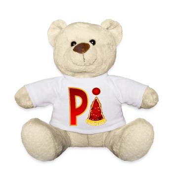 PIZZA MATHÉMATIQUES - PI - Nounours - blanc - Devant