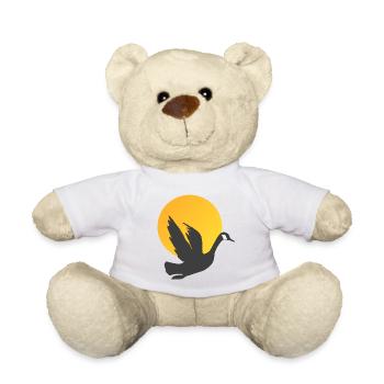 Gänsesilhouette Tagesanbruch, vogelmotiv unisex - Teddy - Weiß - Vorne