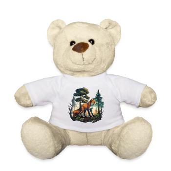 Renard dans la forêt - Nounours - blanc - Devant