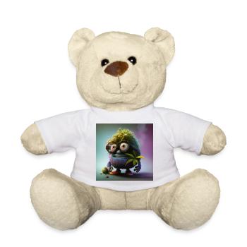 Cannabis-Kopf - Teddy - Weiß - Vorne