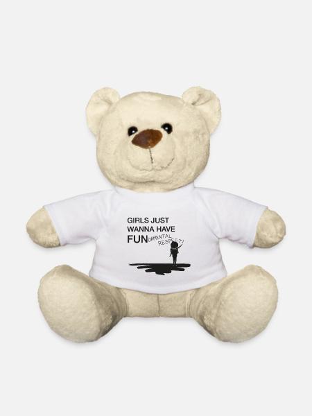 Girls just wanna have fun - Woman Day - Teddy - Weiß
