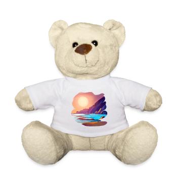 Sonnenaufgang Meer Insel Urlaub - Teddy - Weiß - Vorne