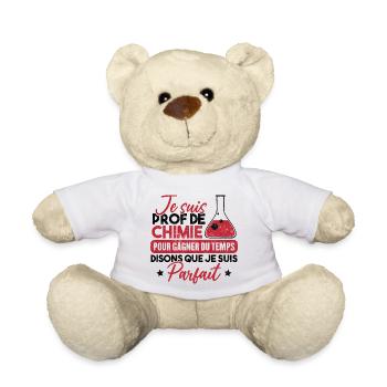 Je suis prof de chimie, je suis parfait - Nounours - blanc - Devant