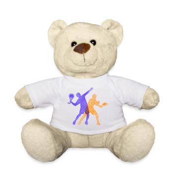 Padel Training Player Trainer Padel Game Racket - Nounours - blanc - Devant