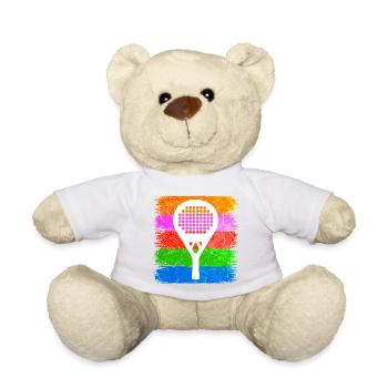 Schläger Sportart Padelspiel Tennis Aufschlag - Teddy - Weiß - Vorne