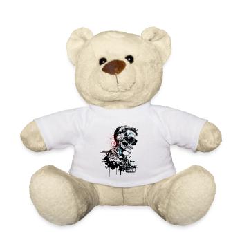 Portrait de squelette cool avec des lunettes de soleil - Nounours - blanc - Devant