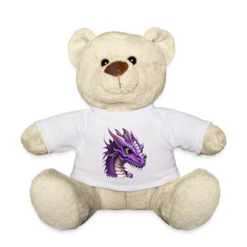 Dragon Fantaisiste Violet - Nounours - blanc - Devant