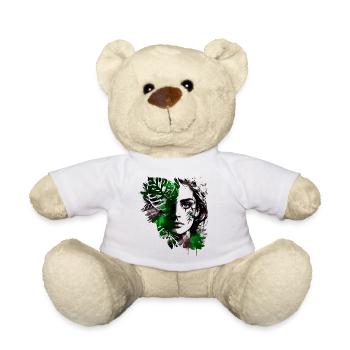 Belles plantes dame comme croquis à l’encre - Nounours - blanc - Devant