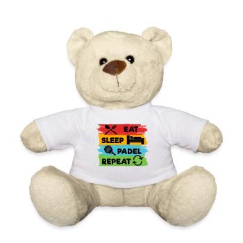 Leisure Player Padel Statement Sport Padel Game - Teddy Bear - white - Front
