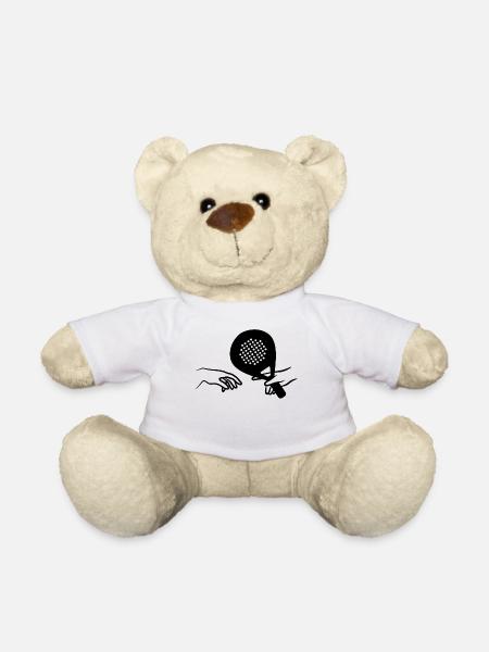Joueur de Padel de Raquette Jeu de Padel d’équipe - Nounours - blanc