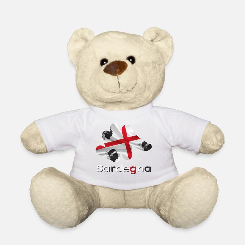 Drapeau Sardaigne - Nounours - blanc
