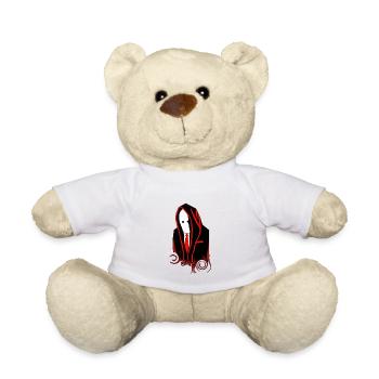 Rote Silhouette im Maskenanzug – Verschwörung 03 - Teddy - Weiß - Vorne