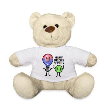 Padel Schläger Bälle Rückschlag Statement Tennis - Teddy - Weiß - Vorne