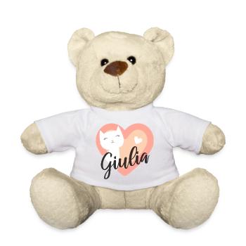 Giulia Name Vorname Kätzchen - Teddy - Weiß - Vorne