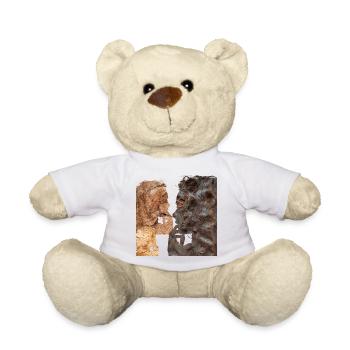 Profil der perplexen Frau - Teddy - Weiß - Vorne