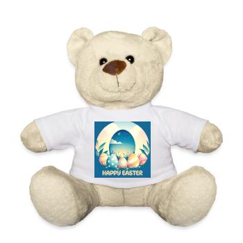 Happy Easter, Easter Egg - Teddy Bear - white - Front