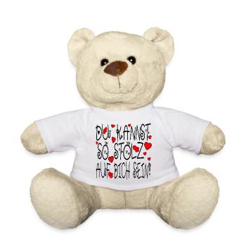 SO STOLZ AUF DICH SPRÜCHE - ZUFRIEDENHEIT - Teddy - Weiß - Vorne