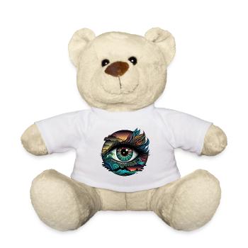 TRIPPY EYE - Teddy Bear - white - Front