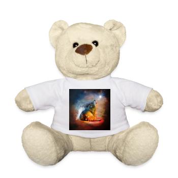 The majesty of wolves with fire and water - Teddy Bear - white - Front