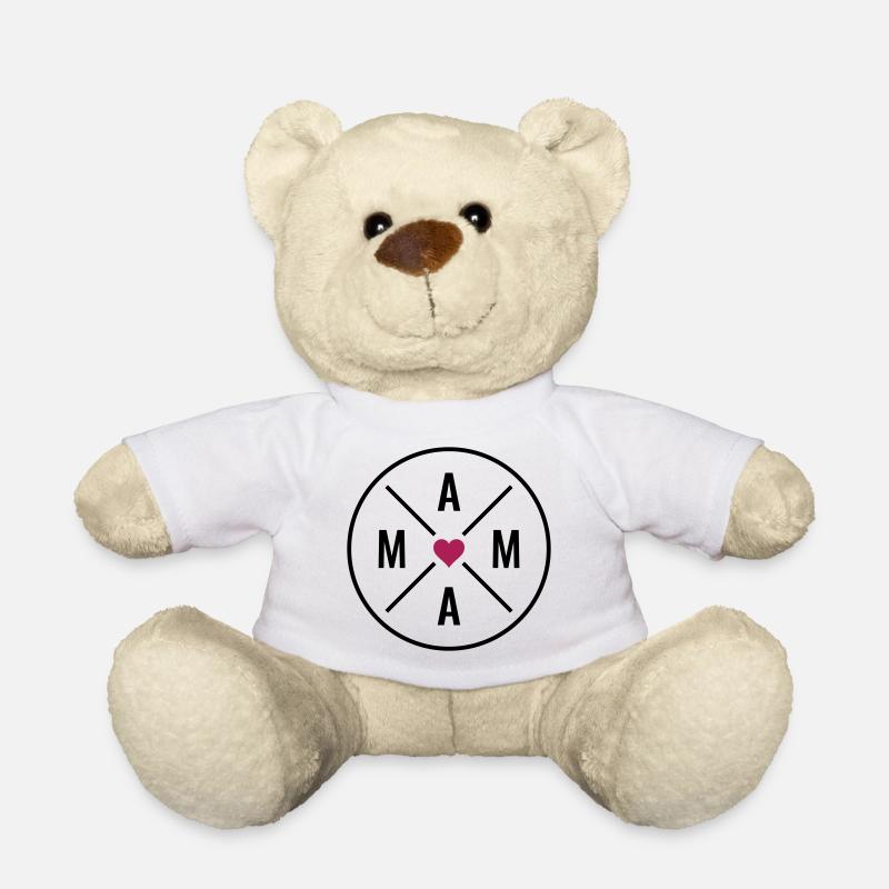 Mutter Herz Muttertag Weihnachten Geburtstag Mama - Teddy - Weiß