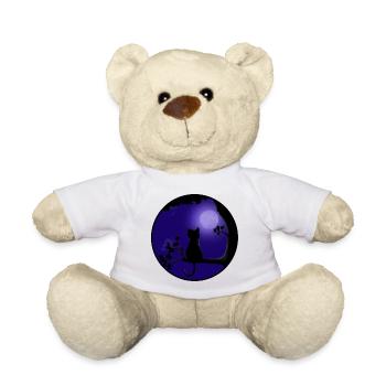 Cat Moon - Teddy Bear - white - Front