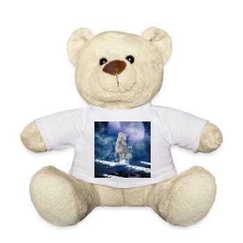 The majesty of wolves with fire and water - Teddy Bear - white - Front