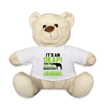 Ist ein Okapi - Teddy - Weiß - Vorne