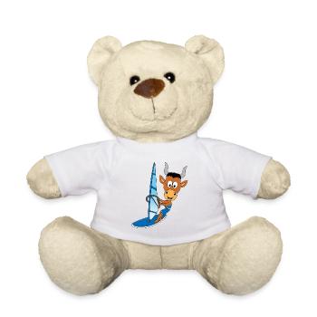 WINDSURFEN - SURFEN - STIER - BULLE - TIER - Teddy - Weiß - Vorne