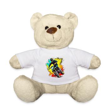 Motocross Farbexplosion - Teddy - Weiß - Vorne