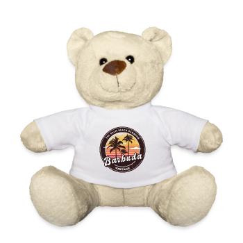 Barbuda palm tree design - Teddy Bear - white - Front